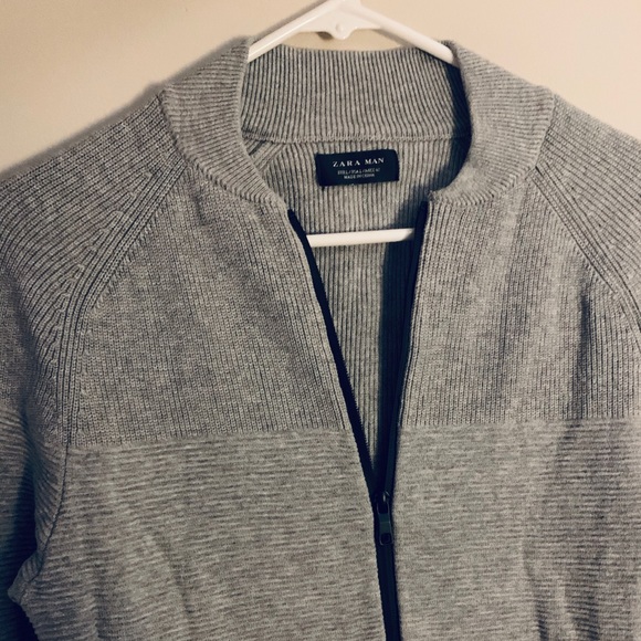 zara zip cardigan